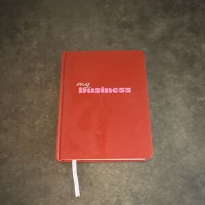 Tabitha Brown Red Hardcover Lined Journal "My Business" Ribbon Bookmark